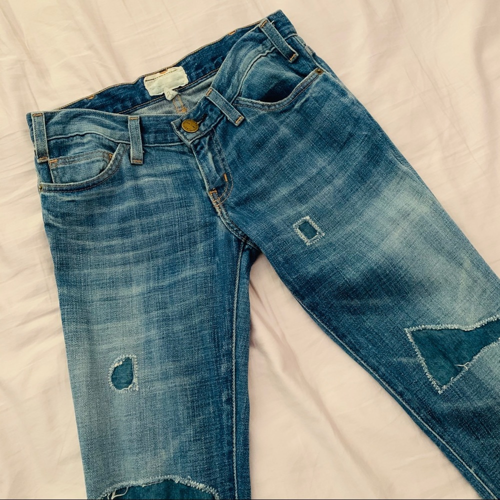 Current/Elliott Super Patch Jeans - image 1